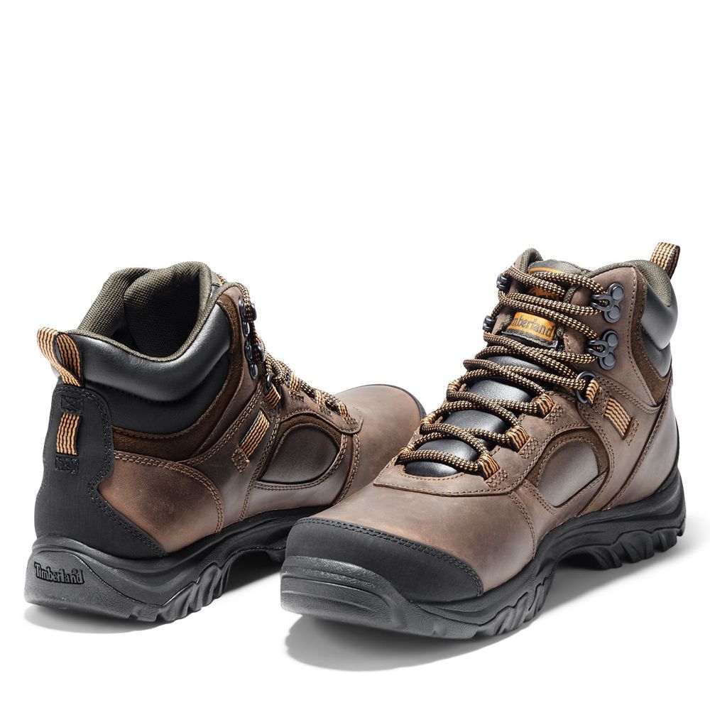 Timberland Mens Hiking Boots Mt. Major Mid - Dark Brown - India RA9260748